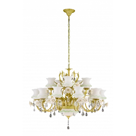 0971/10+5+2 GREEN GOLD (1) Люстра (в 2-х коробках) 