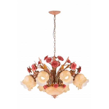 0973/8+2 PINK+DARK GREEN (1) Люстра 