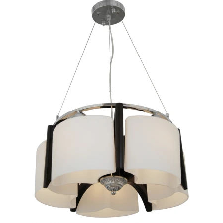 85652/5P WENGUE+CHROME (1) Люстра 