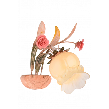 B0973/1W PINK+DARK GREEN (3) Бра 