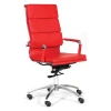 Кресло офисное Chairman 750, красный, экокожа