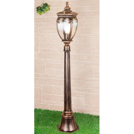 Уличный светильник на столбе Andromeda F черное золото IP44 Elektrostandard GLYF-8024F черное золото