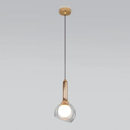 Подвесной светильник со стеклянным плафоном Eurosvet 50188/1 золото