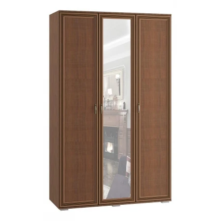 Шкаф 3-х дверный Ливорно зеркальный, орех донской 