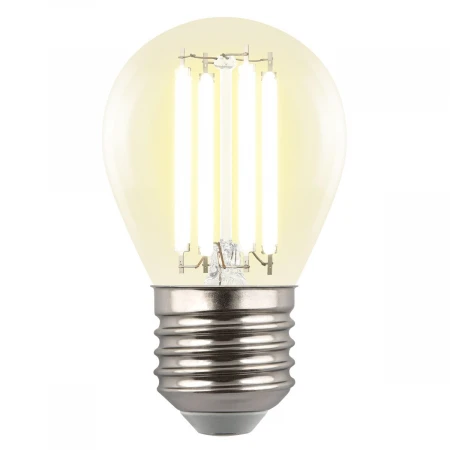 Лампа светодиодная Uniel E27 4W 3000K прозрачная LED-G45-4W/3000K/E27/CL GLY01TR UL-00011940