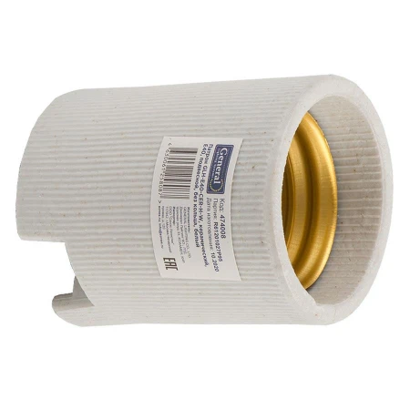 Патрон General GLH-E40-CER-H-W, керамический, Е40, подвесной, белый, 1/100