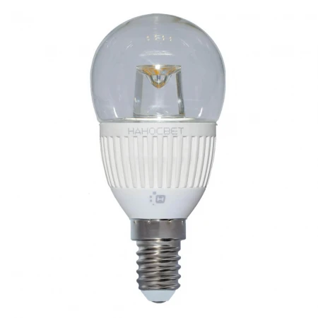 Лампа светодиодная Наносвет E14 5W 4000K прозрачная LC-P45CL-5/E14/840 L125