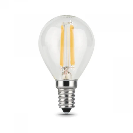 Лампа светодиодная филаментная Gauss E14 7W 2700К прозрачная 105801107