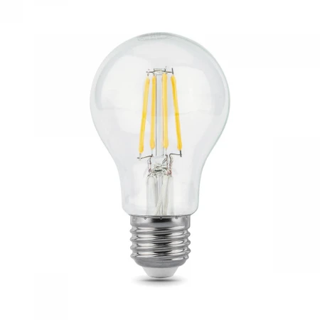 Лампа светодиодная филаментная Gauss E27 10W 4100К прозрачная 102802210