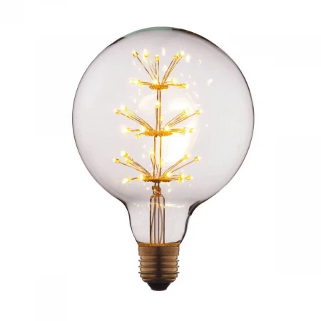 Лампа светодиодная филаментная E27 3W прозрачная G12547LED