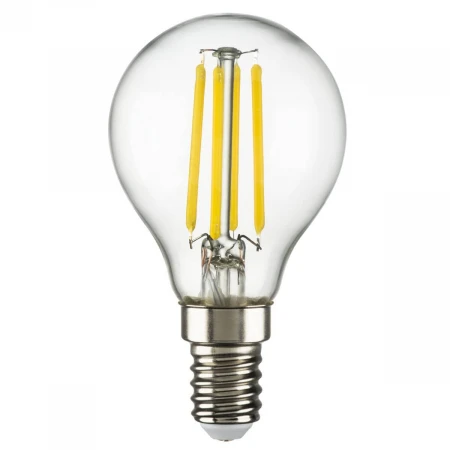 Лампа светодиодная филаментная Lightstar LED Filament E14 6W 3000K грушая прозрачная 933802