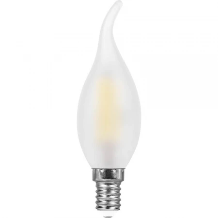 Лампа светодиодная филаментная Feron E14 11W 4000K Свеча на ветру Матовая LB-714 38011