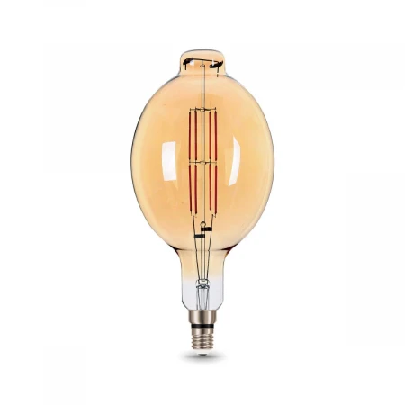 Лампа светодиодная филаментная Gauss E27 8W 2400K золотая 151802008