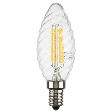Лампа светодиодная филаментная Lightstar LED Filament E14 6W 4000K свеча прозрачная 933704