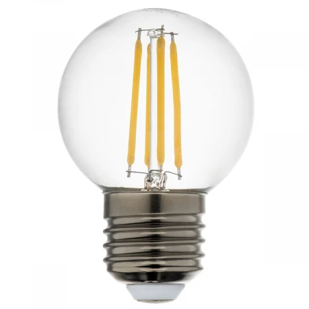 Лампа светодиодная филаментная Lightstar LED Filament E27 6W 3000K шар прозрачный 933822