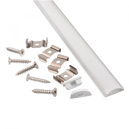 Профиль гибкий General GAL-GLS-2000-6-175 (2м профиль+2м рассеиватель+2заглушки+4 скобы с шурупами) 1/100