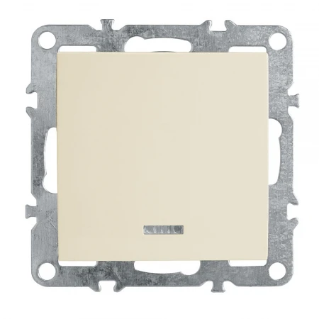 Выключатель одноклавишный Feron Stekker Эрна с подсветкой слоновая кость PSW10-9101-02 39320
