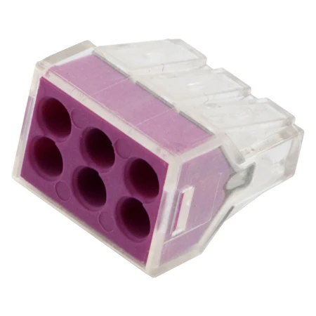 GTER6-06-75-P клемма General строительно-монтажная, СМК, 6-проводная, 0.75-2.5 мм2, с пастой, 100/5000