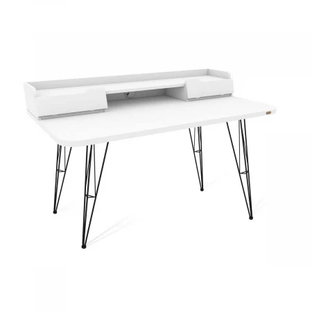 Письменный стол Sheffilton SHT-TU10/TT31 120/65 ЛДСП черный/белый шагрень 5302703305