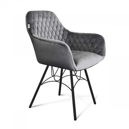 Кресло Sheffilton SHT-ST38/S100 угольно-серый/чёрный муар 2897345401