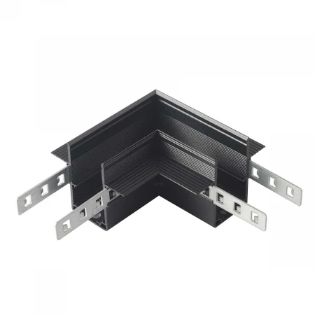 Соединитель для магнитного встраиваемого шинопровода для ГКЛ12,5 мм угловой Crystal Lux CLT 0.223 11 BL