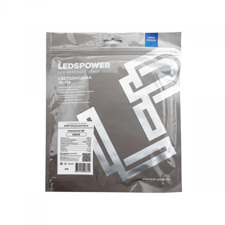 Светодиодная лента LEDS POWER 2835 240/м (22Вт/м) 24В нейтральная, серия ПРО200 008745