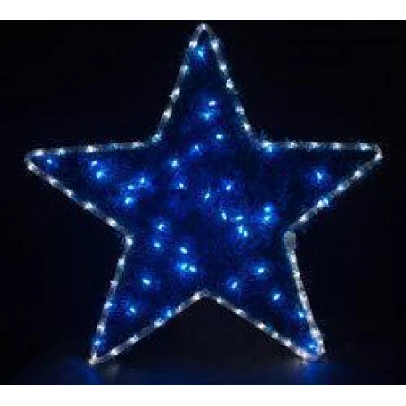 Световая фигура 230v4м led  белый+синий, 24 led/1м, 4.8w, 20ma, ip 44, шнур 1,5м х 1мм, lt015