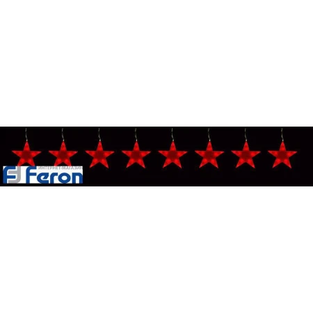 Гирлянда фигурная "звезды" 230v 100led red, cl109