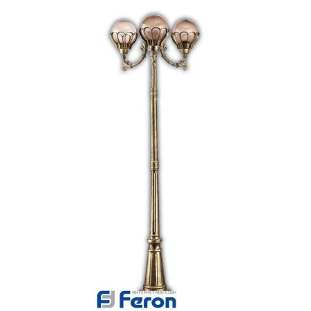 Светильник садово-парковый, 60w 220v e27 черное золото , ip44 , pl5049