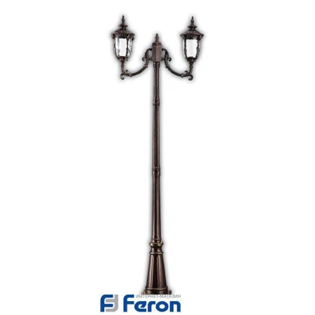 Светильник садово-парковый, 100w 220v e27  темно-коричневое золото , ip44 , pl5018