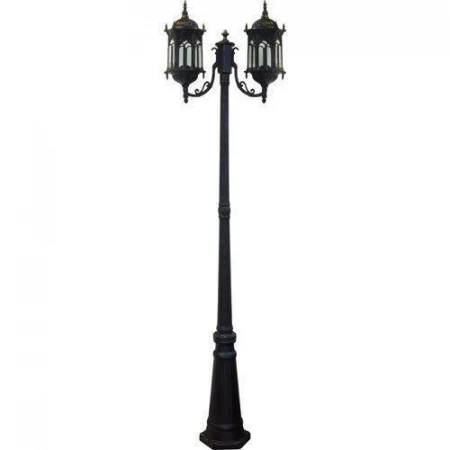 Светильник садово-парковый, 60w 230v e27 2,2m черное золото, pl119