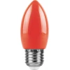 Лампа светодиодная Feron LB-376 свеча E27 1W красный