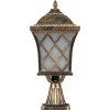Светильник садово-парковый Feron PL4063 четырехгранный на постамент 100W E27 230V, черное золото