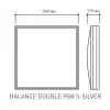 Управляемый светодиодный светильник BALANCE DOUBLE 95W S-500-WHITE/SILVER-220-IP44 Maysun Astrella Estares с пультом ДУ Управляемый светодиодный светильник BALANCE DOUBLE 95W S-500-WHITE/SILVER-220-IP44 Maysun Astrella Estares с пультом ДУ