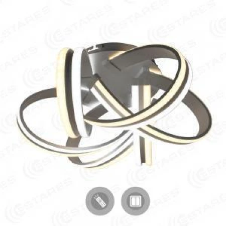 Управляемый светодиодный светильник VOLNA DOUBLE 170W 6С-520/237-WHITE/OPAL-220-IP20 с пультом ДУ Maysun Astrella Estares