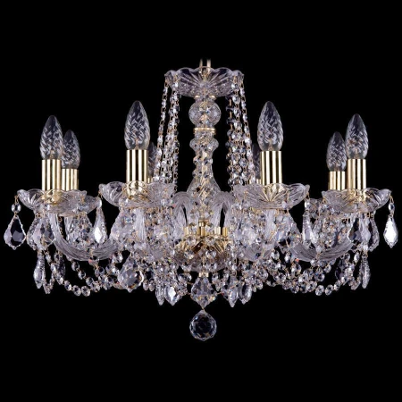 Хрустальная люстра Bohemia Ivele Crystal 1402/8/195/G/Leafs