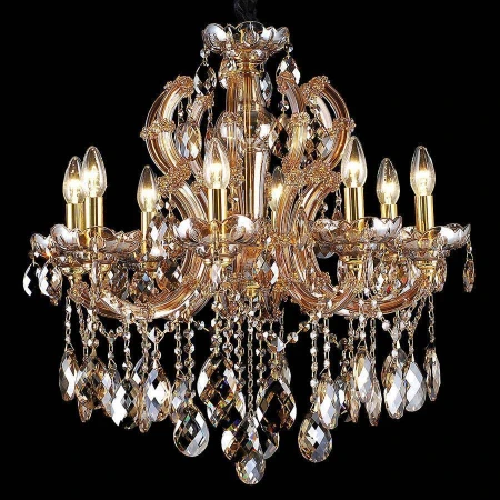 Хрустальная люстра Natali Kovaltseva Napoli 10654/8C GOLD, BRANDY Napoli