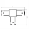 Коннектор T-образный Lightstar Barra 502139