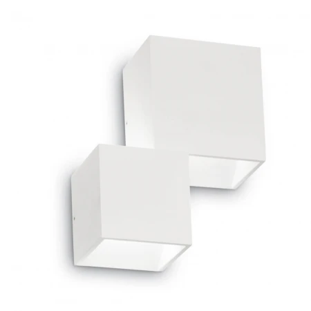 Уличный настенный светодиодный светильник Ideal Lux Rubik Ap2 Bianco 4000K