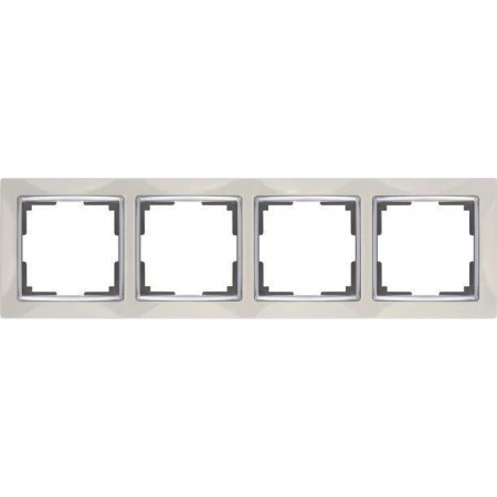 Рамка на 4 поста snabb слоновая кость